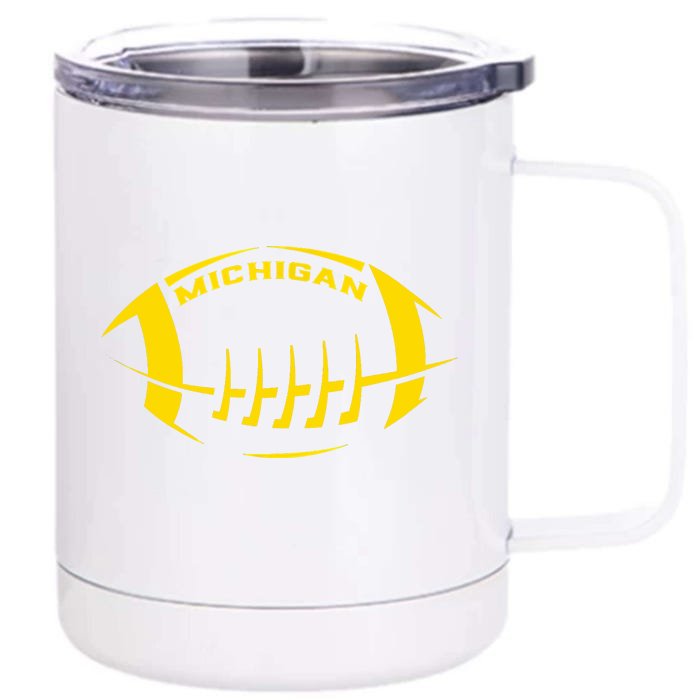 Vintage Michigan MI Vintage Design Classic Michigan Front & Back 12oz Stainless Steel Tumbler Cup