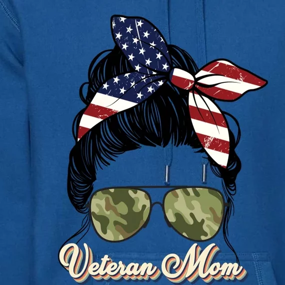 Veteran Mom MotherS Day 2023 Gift Proud Us Veteran Mom Gift Premium Hoodie