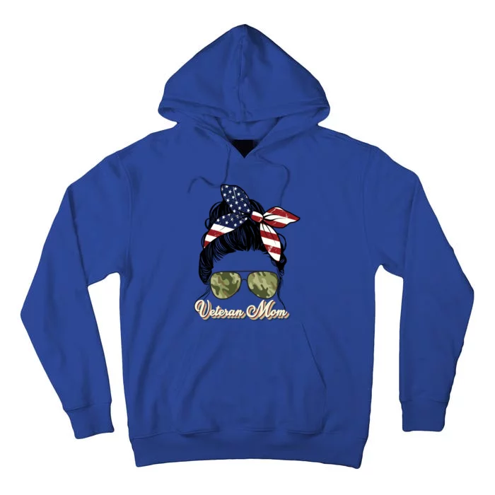 Veteran Mom MotherS Day 2023 Gift Proud Us Veteran Mom Gift Tall Hoodie