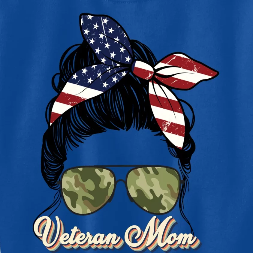 Veteran Mom MotherS Day 2023 Gift Proud Us Veteran Mom Gift Kids Sweatshirt