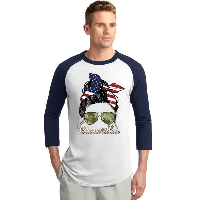 Veteran Mom MotherS Day 2023 Gift Proud Us Veteran Mom Gift Baseball Sleeve Shirt