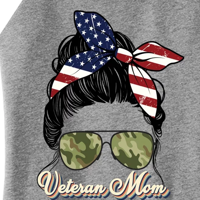 Veteran Mom MotherS Day 2023 Gift Proud Us Veteran Mom Gift Women’s Perfect Tri Rocker Tank