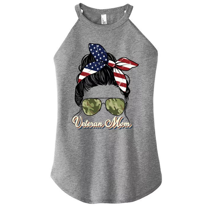 Veteran Mom MotherS Day 2023 Gift Proud Us Veteran Mom Gift Women’s Perfect Tri Rocker Tank