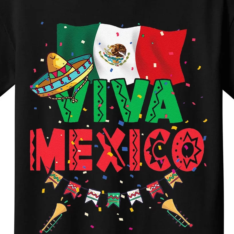 Viva Mexico Mexican Independence Day Independencia De Mexico Gift Kids T-Shirt