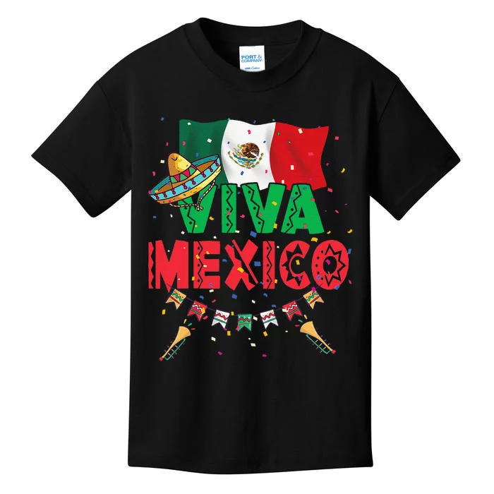 Viva Mexico Mexican Independence Day Independencia De Mexico Gift Kids T-Shirt