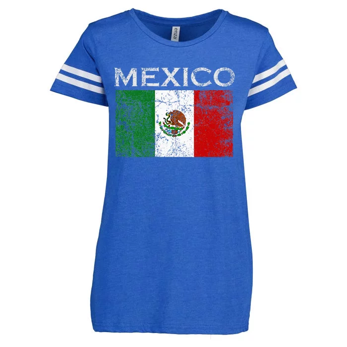 Vintage Mexico Mexican Flag Pride Enza Ladies Jersey Football T-Shirt