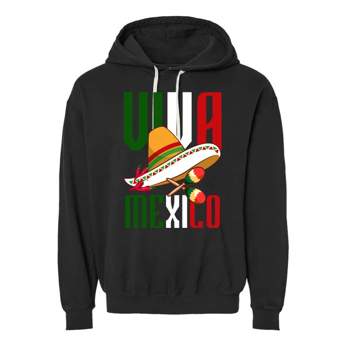 Viva Mexico Mexican Pride Garment-Dyed Fleece Hoodie