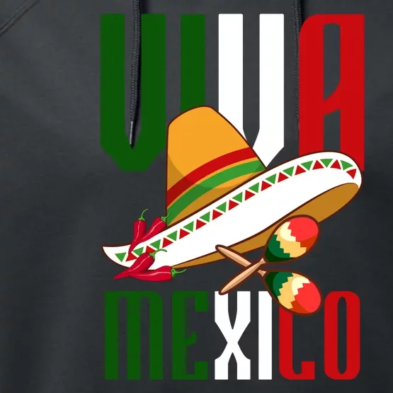 Viva Mexico Mexican Pride Performance Fleece Hoodie