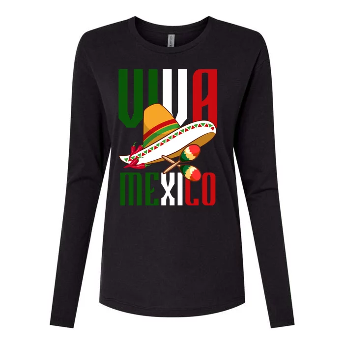 Viva Mexico Mexican Pride Womens Cotton Relaxed Long Sleeve T-Shirt