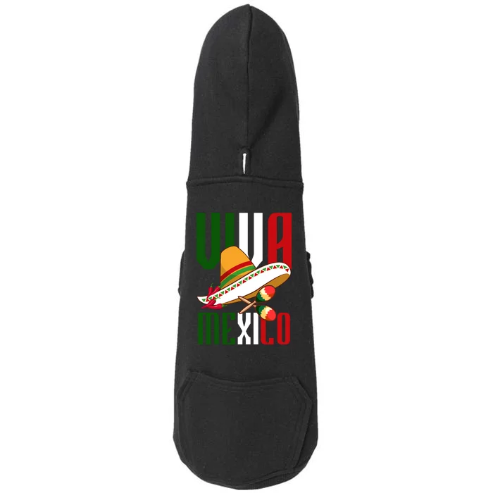 Viva Mexico Mexican Pride Doggie 3-End Fleece Hoodie