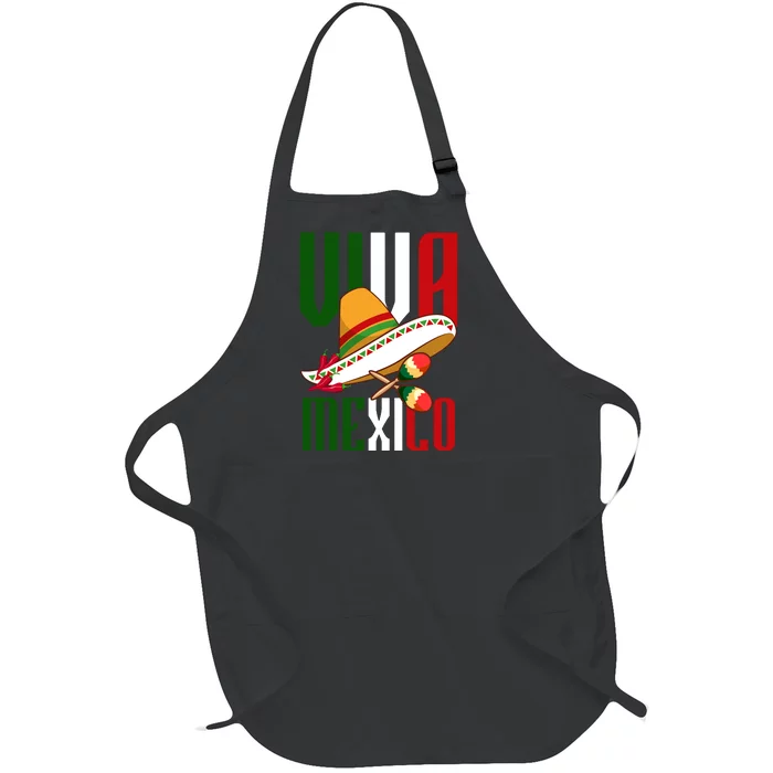 Viva Mexico Mexican Pride Full-Length Apron With Pocket