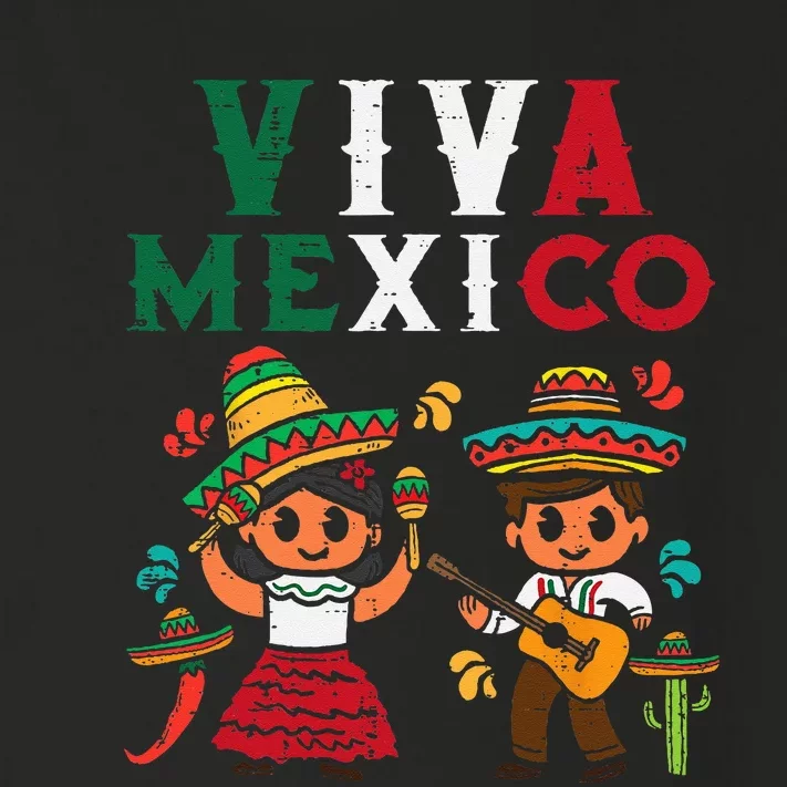 Viva Mexico Maracas Guitar Mexican Independence Toddler Long Sleeve Shirt