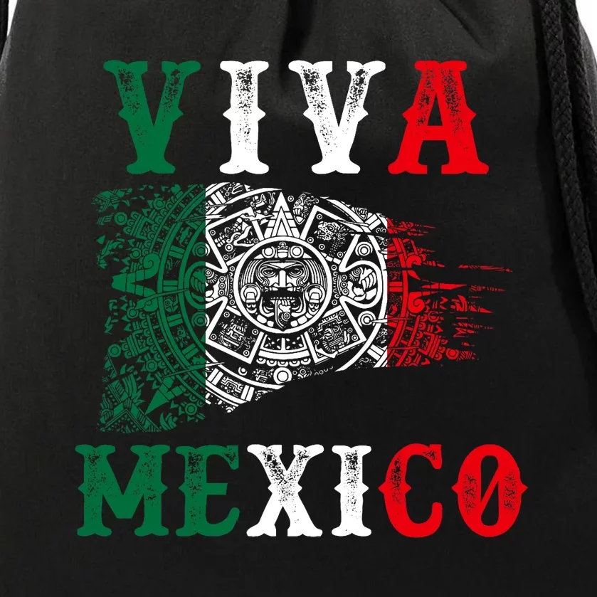 Viva Mexico Mexican Independence Day Drawstring Bag