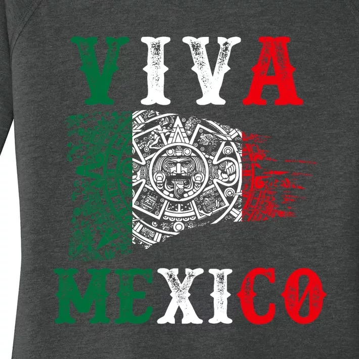 Viva Mexico Mexican Independence Day Women's Perfect Tri Tunic Long Sleeve Shirt