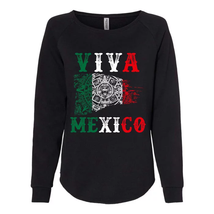 Viva Mexico Mexican Independence Day Womens California Wash Sweatshirt