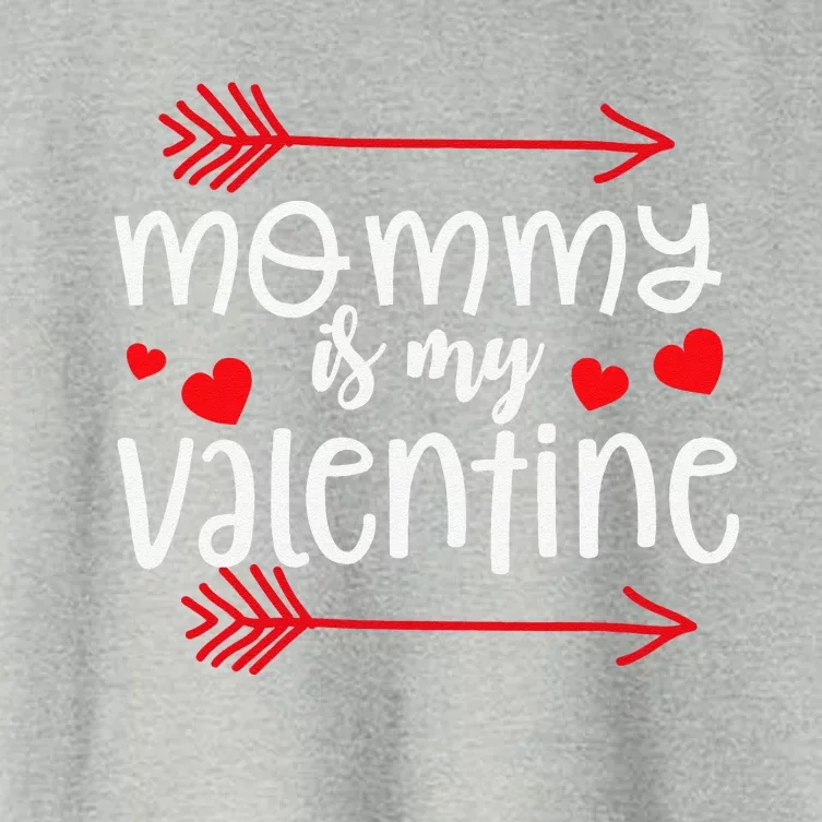 Valentines My Mommy Is My Valentine Cute Women's Crop Top Tee