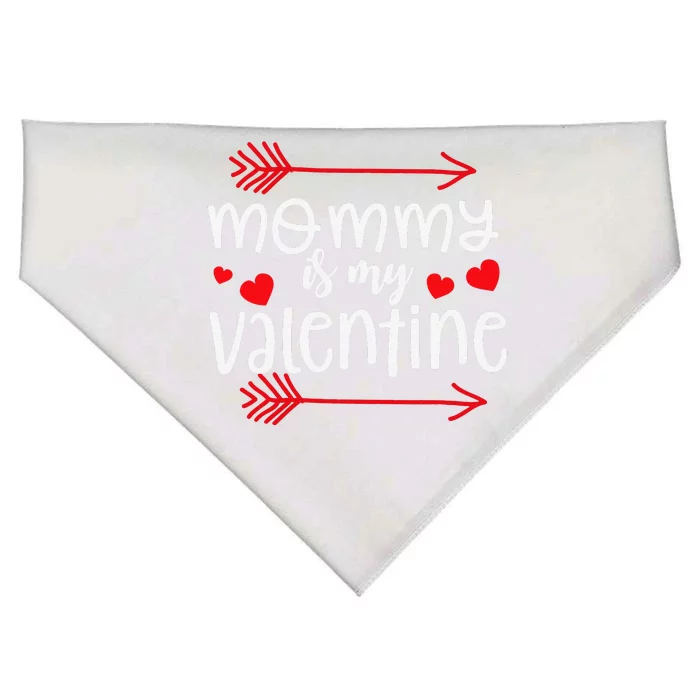 Valentines My Mommy Is My Valentine Cute USA-Made Doggie Bandana