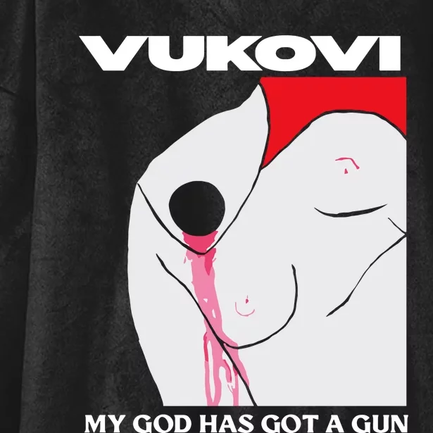 Vukovi Mghgag My God Has Got A Gun Hooded Wearable Blanket