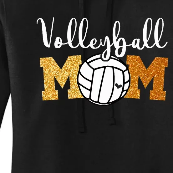 Volleyball Mom Mothers Day Volleyball Game Day Cheer Mom Women's Pullover Hoodie