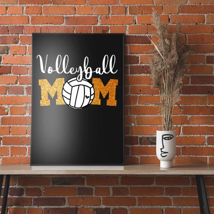 Volleyball Mom Mothers Day Volleyball Game Day Cheer Mom Poster