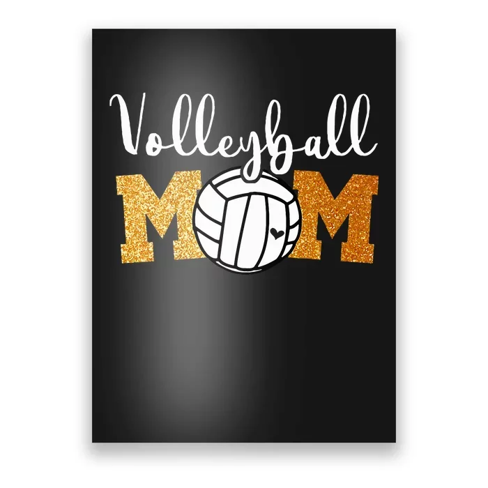 Volleyball Mom Mothers Day Volleyball Game Day Cheer Mom Poster