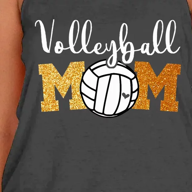 Volleyball Mom Mothers Day Volleyball Game Day Cheer Mom Women's Knotted Racerback Tank