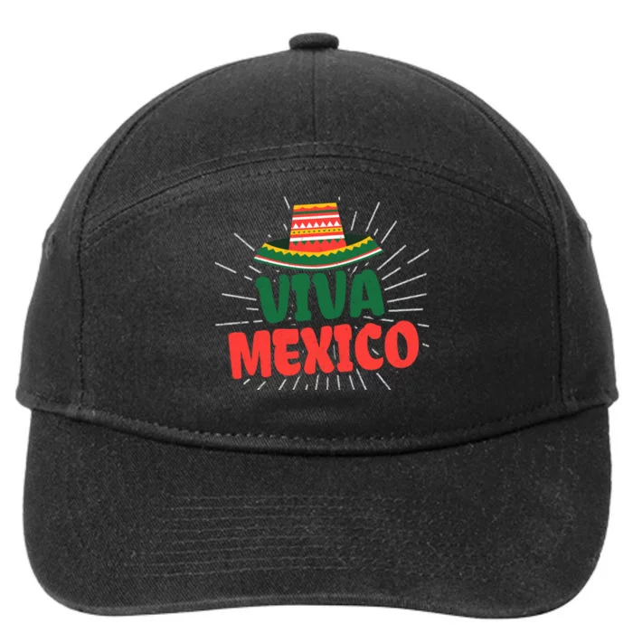 Viva Mexico Mexican Independence Day Gift 7-Panel Snapback Hat