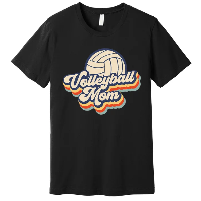 Volleyball Mom Mama Mothers Day Vintage Retro Funny Women Premium T-Shirt