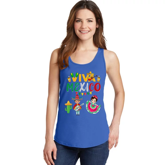 Viva Mexico Maracas Mexican Independence Ladies Essential Tank