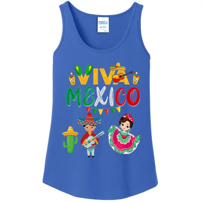 Viva Mexico Maracas Mexican Independence Ladies Essential Tank