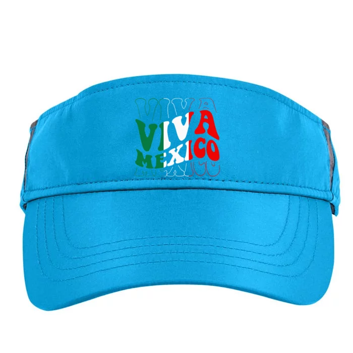 Viva Mexico Mexican Independence Day Adult Drive Performance Visor