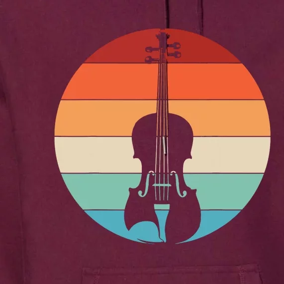 Violin Musical Music Violinist Retro Premium Hoodie