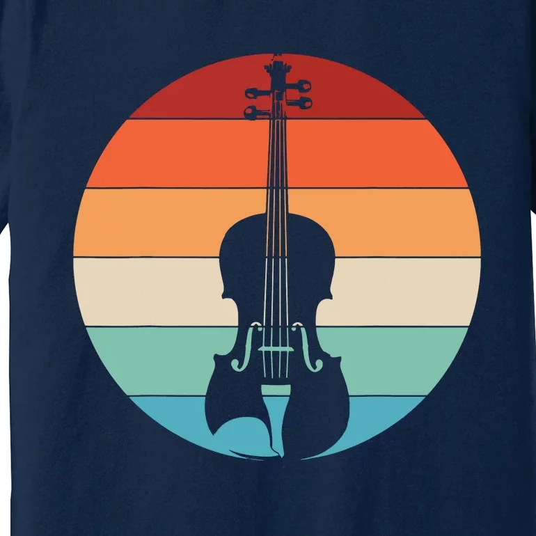 Violin Musical Music Violinist Retro Premium T-Shirt