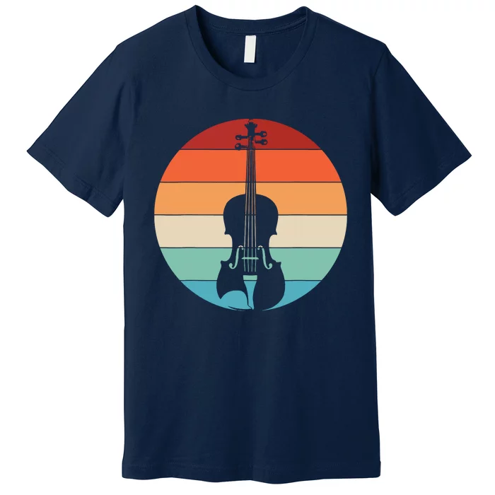 Violin Musical Music Violinist Retro Premium T-Shirt