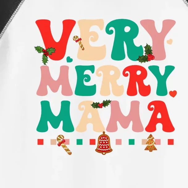 Very Merry Mama Christmas Happy Holiday Noel Tree Family Toddler Fine Jersey T-Shirt