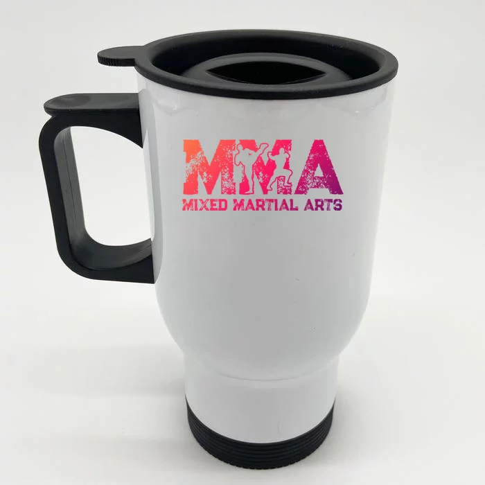 Vintage Mixed Martial Arts Mma Gift Front & Back Stainless Steel Travel Mug