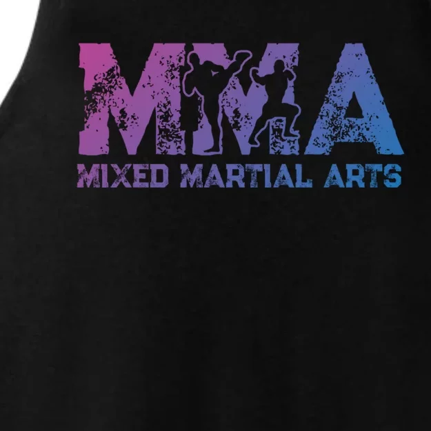 Vintage Mixed Martial Arts Mma Gift Ladies Tri-Blend Wicking Tank