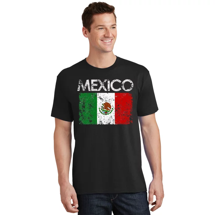 Vintage Mexico Mexican Flag Pride Gift T-Shirt