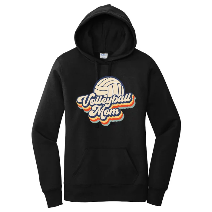 Volleyball Mom Mama Mothers Day Vintage Retro Funny Women Women's Pullover Hoodie