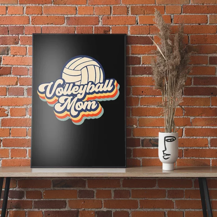 Volleyball Mom Mama Mothers Day Vintage Retro Funny Women Poster