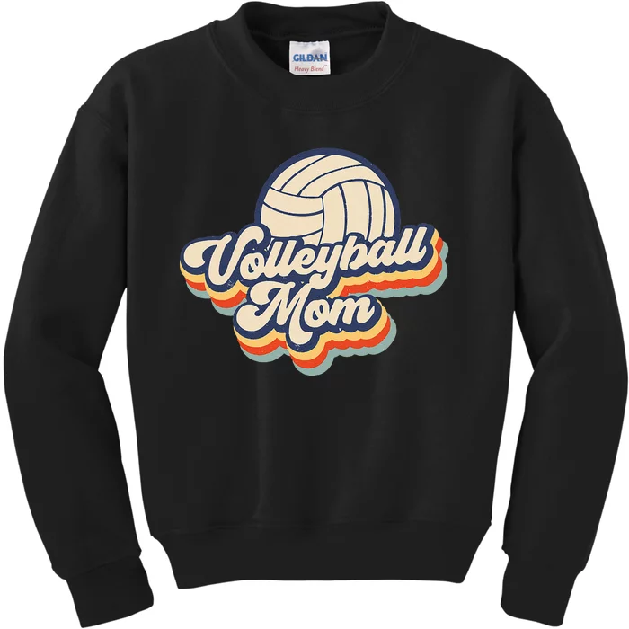 Volleyball Mom Mama Mothers Day Vintage Retro Funny Women Kids Sweatshirt