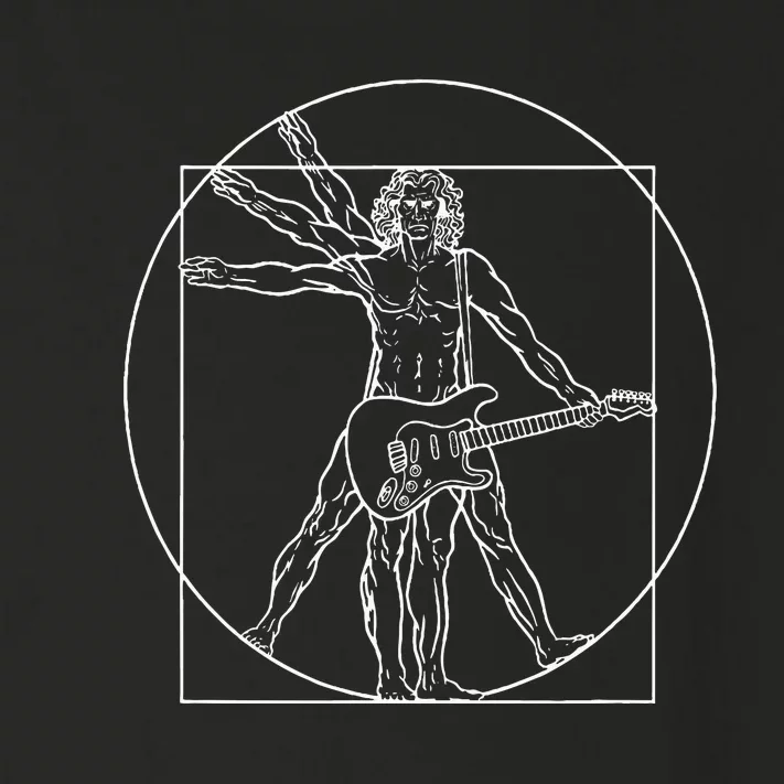 Vitruvian Man Music Electric Guitar Rock Music Toddler Long Sleeve Shirt