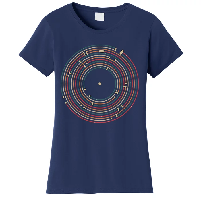 Vinyl Music Metro Record Map Labyrinth Women's T-Shirt