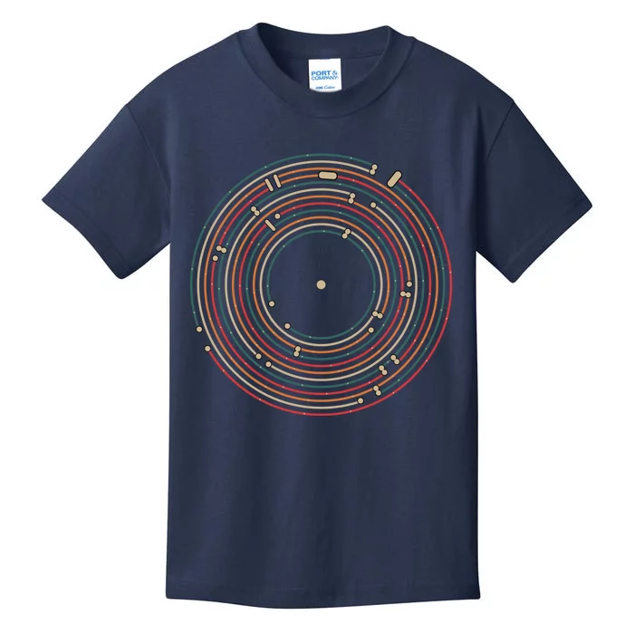 Vinyl Music Metro Record Map Labyrinth Kids T-Shirt