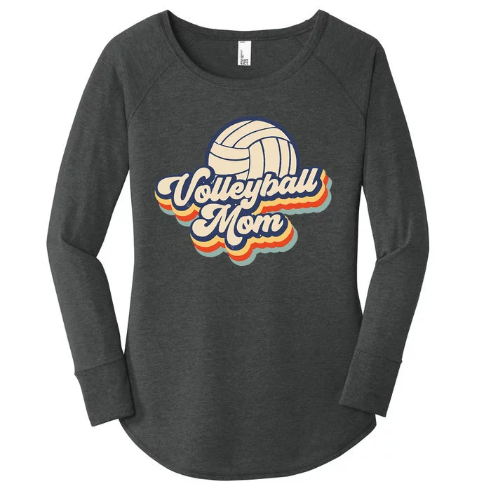 Volleyball Mom Mama Mother's Day Vintage Retro Funny Women's Perfect Tri Tunic Long Sleeve Shirt