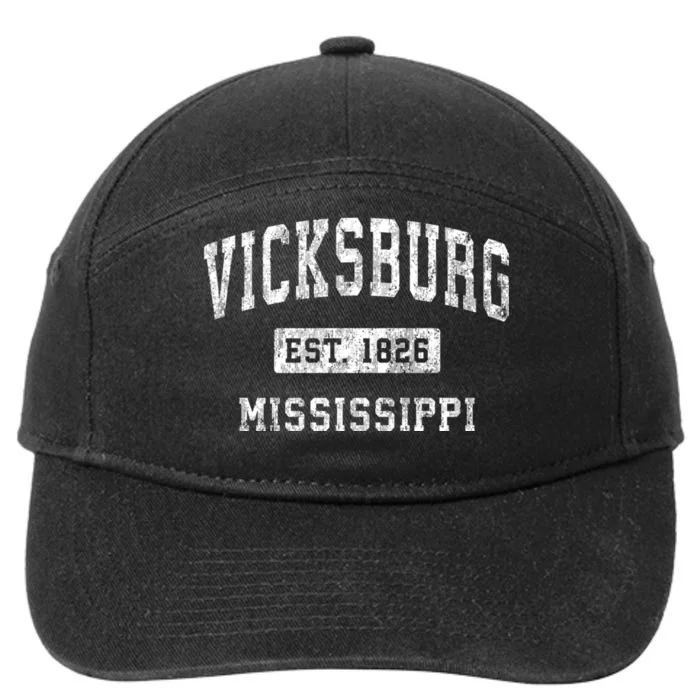 Vicksburg Mississippi Ms Vintage Established Sports 7-Panel Snapback Hat