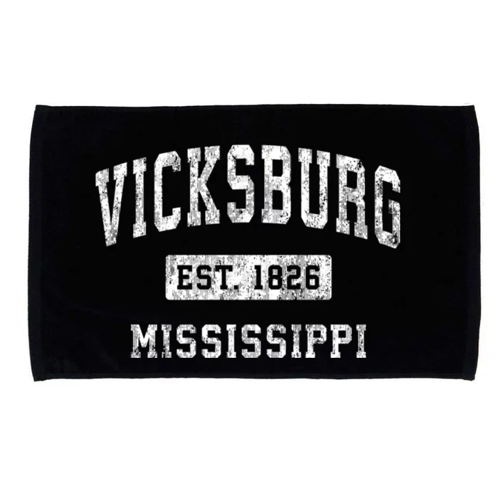 Vicksburg Mississippi Ms Vintage Established Sports Microfiber Hand Towel