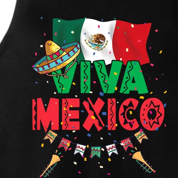 Viva Mexico Mexican Independence Day Independencia De Mexico Ladies Tri-Blend Wicking Tank