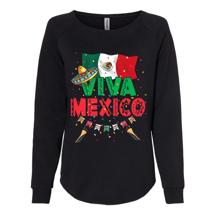 Viva Mexico Mexican Independence Day Independencia De Mexico Womens California Wash Sweatshirt