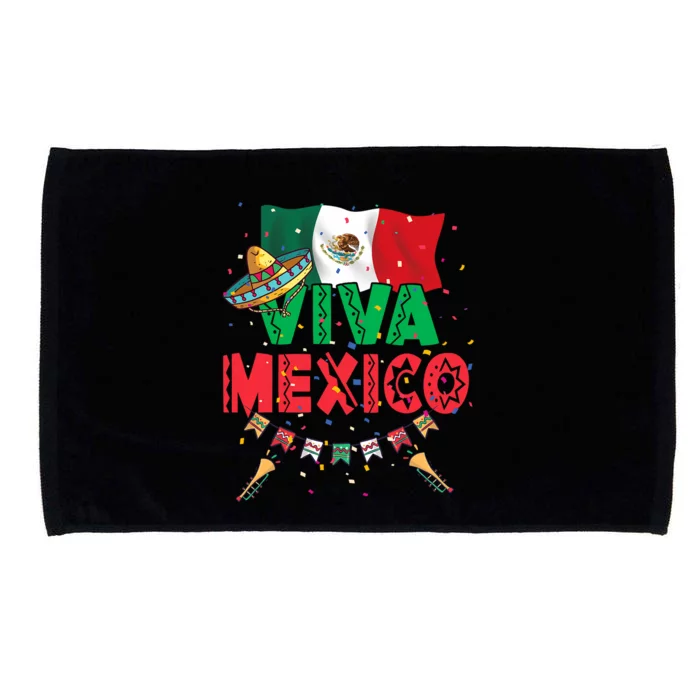 Viva Mexico Mexican Independence Day Independencia De Mexico Microfiber Hand Towel